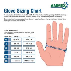 img 1 attached to 🧤 AMMEX Indigo Nitrile Exam Gloves, Box of 100, 3 Mil, Size Medium, Latex Free, Powder Free, Textured, Disposable, Non-Sterile, Food Safe: AINPF44100-BX