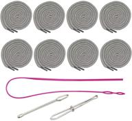 easy thread replacement drawstrings – 8 pieces of grey drawstring cords for sweatpants, shorts, jackets, and coats logo