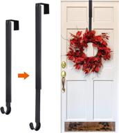 🚪 kederwa adjustable door wreath hanger | metal hooks for wreaths from 14.9-25 inch | ideal for halloween, fall, christmas, thanksgiving decor logo