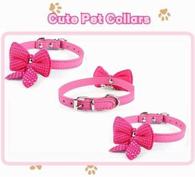 img 2 attached to 🌸 Set of 3 Pink Dog Collars for Girl Puppies - Small Dog Collars Necklace - XS Dog Collars for Girl - Cat Collars for Girl Cats - Pet Collar for Puppies (XS, 3PC)