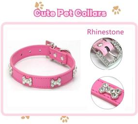 img 1 attached to 🌸 Set of 3 Pink Dog Collars for Girl Puppies - Small Dog Collars Necklace - XS Dog Collars for Girl - Cat Collars for Girl Cats - Pet Collar for Puppies (XS, 3PC)