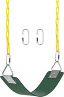 🏞️ green swing set with anti-rust chains, 660lb capacity, thermoplastic coated seat, cushion accessories and snap hooks for outdoors, playground, jungle & gym - agptek логотип