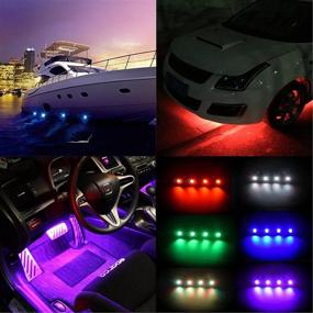 img 1 attached to 💡 Enhance Your Ride with Willpower LED RGB Rock Light Kits: Bluetooth Controlled, Timed & Music Sync, Perfect for Jeep Off Road Trucks Car ATV SUV Boat (4 Pods)