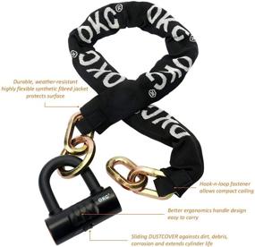 img 1 attached to 🔒 High-Quality Bike Chain Lock Motorcycle - Heavy-Duty 3.9ft, 10lbs Lock Combo with 12mm Chain and 16mm Disc Lock Security - Ideal for Bicycles, Mopeds, Scooters, and Motorcycles