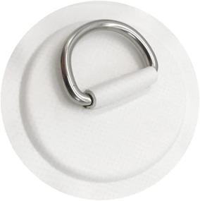 img 3 attached to 🛶 Inflatable Boat Canoe Raft D Rings - Set of 4 Stainless Steel D-Ring Patches for PVC Dinghy, Kayak, Surfboard, Paddle Board