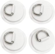 🛶 inflatable boat canoe raft d rings - set of 4 stainless steel d-ring patches for pvc dinghy, kayak, surfboard, paddle board logo