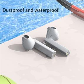 img 2 attached to 🎧 Беспроводные наушники LEHII: Водонепроницаемые Bluetooth-наушники с шумоподавляющим микрофоном - время работы 35 часов - отображение заряда батареи - подходят для работы, спорта, путешествий