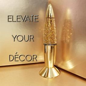 img 2 attached to 🚀 Enhance Your Space with LALA LAMP's Mini Gold Glitter Rocket Lava Lamp - USB Powered, Psychedelic Snow Globe Effect, Exclusive Safety USB Cord