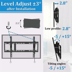 img 2 attached to 📺 Juststone Tilting TV Wall Mount Bracket for 40-90 Inch Flat Large Screen TVs - Low Profile, Fits 16-24 Inch Wood Studs, Max VESA 800x400mm, Up to 165 LBS Capacity