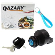 🔑 qazaky ignition key switch compatible with polaris sportsman, trail blazer, predator, ranger, rzr, xpedition, xplorer 4 | 250, 325, 330, 400, 425, 500, 570, 600, 700, 800, 850, 900, 1000, mv7, x2, xp | ho, eps, efi, intl, pro-rmk logo