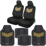 comfortplush pu leather sideless seat covers (front 2pc) &amp logo