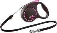 flexi black design cord pink dogs logo