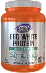 img 4 attached to 🥚 NOW Sports Nutrition Egg White Protein Powder with BCAAs - Creamy Vanilla (1.5lb)