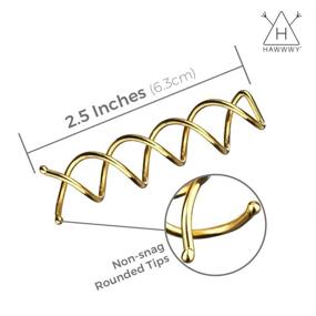 img 3 attached to ✨ Hawwwy Spiral Bobby Pins 8 Pack Spin Pins, Easy & Fast Twist Bun Screws, Bun Maker Hair Pin for Women Blonde, Updo Accessories, Messy Bun Perfect Bobbypins, Bobby Pin Bobypin Bobbie Gold (2.5 Inches)