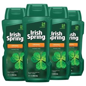 img 4 attached to 🛀 Irish Spring Original Body Wash for Men - 18 Fl Oz (Pack of 4): Hydrating Cleanser with a Fresh Scent