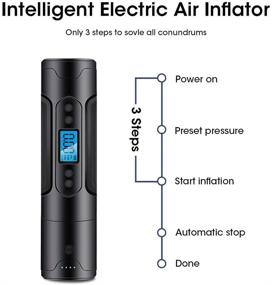 img 2 attached to Ultimate Portable Cordless Tire Pump: Newest Electric Air Compressor Inflator with 150PSI, 3000mAh Battery, and Digital LED Light for Bike, Motorcycle, Balls, Swim Rings