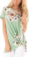 🍀 stylish shamrock girls' summer sleeve shirts in tops, tees & blouses logo