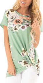 img 4 attached to 🍀 Stylish Shamrock Girls' Summer Sleeve Shirts in Tops, Tees & Blouses