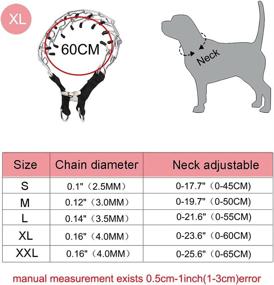 img 2 attached to 🐶 Rooroopet Dog Prong Collar: Protective Pinch Collar with Quick Release, Adjustable Stainless Steel Links for Small Medium Large Dogs