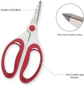 img 1 attached to ✂️ Precision Micro Tip Paper Cutting Craft Scissors: Sharp Blade, Durable, Comfortable Handles - Ideal for Micro Detailed Cutting