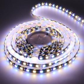 img 1 attached to Waterproof RGBWW LED Strip Lights - 24V DC, 360LEDs, 5M Black PCB, Silicone Coating - Indoor Decoration Lighting