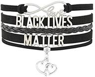 🌍 empowerment and equality: black lives matter blm charm bracelet for all genders with infinity love pendant logo