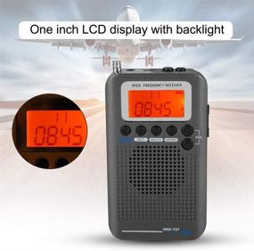 img 3 attached to 📻 Full Band Hand-held Aircraft Digital Travel Radio - AIR FM AM CB SW VHF Air Band Radio Receiver with Extended Antenna, LCD Display, Alarm, Built-in Battery, and Earphones (Black)