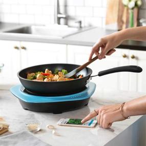 img 2 attached to 🔥 Tasty by Cuisinart 842750112707: Smart Induction Cooktop - Blue, Size for top-notch cooking experience