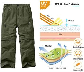 img 1 attached to 👖 Boys' Clothing and Active Convertible Trousers – Waterproof Outdoor Climbing Gear