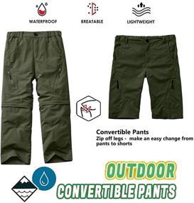 img 2 attached to 👖 Boys' Clothing and Active Convertible Trousers – Waterproof Outdoor Climbing Gear