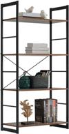 📚 erommy bookshelf rack: 4 tier vintage industrial storage organizer for modern offices and home логотип