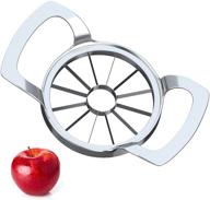 🍎 slice and core apples effortlessly with upgraded 2021 apple slicer: 12-blade corer, peeler, cutter, and divider in extra large size – stainless steel fruit wedger and decorer logo