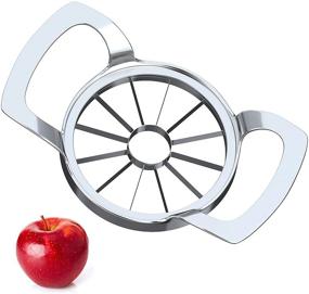 img 4 attached to 🍎 Slice and Core Apples Effortlessly with Upgraded 2021 Apple Slicer: 12-Blade Corer, Peeler, Cutter, and Divider in Extra Large Size – Stainless Steel Fruit Wedger and Decorer