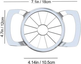 img 2 attached to 🍎 Slice and Core Apples Effortlessly with Upgraded 2021 Apple Slicer: 12-Blade Corer, Peeler, Cutter, and Divider in Extra Large Size – Stainless Steel Fruit Wedger and Decorer