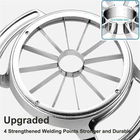 img 3 attached to 🍎 Slice and Core Apples Effortlessly with Upgraded 2021 Apple Slicer: 12-Blade Corer, Peeler, Cutter, and Divider in Extra Large Size – Stainless Steel Fruit Wedger and Decorer