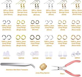 img 3 attached to 💎 2003Pcs Earring Making Supplies Kit with 6 Colors Fish Earring Hooks and Earring Findings – Perfect for Jewelry Making, Earring Repair