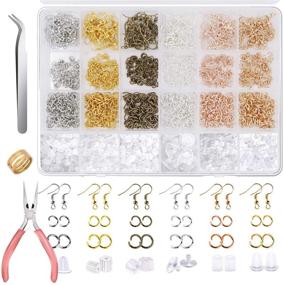 img 4 attached to 💎 2003Pcs Earring Making Supplies Kit with 6 Colors Fish Earring Hooks and Earring Findings – Perfect for Jewelry Making, Earring Repair