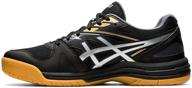 🏐 asics upcourt volleyball shoes: superior silver men's footwear for ultimate performance logo