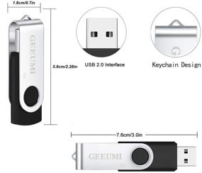 img 2 attached to 📦 Оптовый набор флешек 8 ГБ Thumb Drive Pack, 50 штук, GEEUMI USB, USB-накопитель, накопитель памяти USB через USB, портативный накопитель данных, переносной USB-накопитель с карабином.