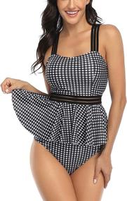 img 3 attached to SEBOWEL Women's Clothing: Tankini Swimsuit with Optimal Swimwear Bathing