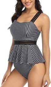 img 2 attached to SEBOWEL Women's Clothing: Tankini Swimsuit with Optimal Swimwear Bathing