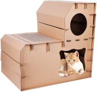 🐱 vencer eco-friendly cardboard cat house scratcher(assembled diy) logo