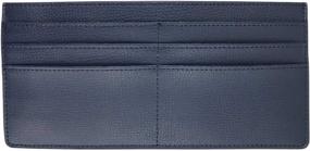 img 3 attached to Women's Slim Leather Wallet with Zipper Pocket - Navy - Ideal for Clutch Bag and Credit Cards