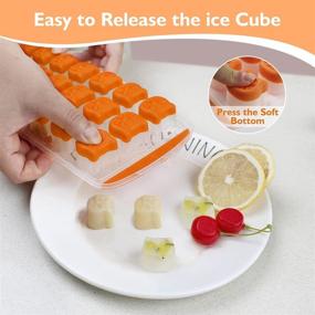 img 2 attached to Ice Cube Tray and Chocolate Mold Set - Easy Release, BPA Free, Dishwasher Safe - 2 Pack, Candy & Cat Ice Mold - Orange AICHOOF