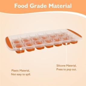 img 3 attached to Ice Cube Tray and Chocolate Mold Set - Easy Release, BPA Free, Dishwasher Safe - 2 Pack, Candy & Cat Ice Mold - Orange AICHOOF