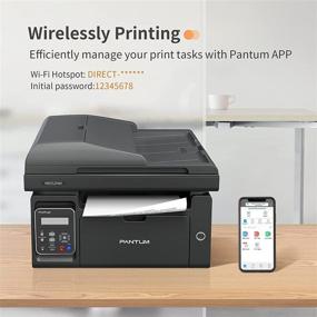 img 2 attached to 💻 Pantum M6552NW Laser Multifunction Printer with Wireless Networking and Mobile Printing for Large Paper Capacity in Monochrome