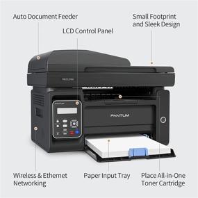 img 1 attached to 💻 Pantum M6552NW Laser Multifunction Printer with Wireless Networking and Mobile Printing for Large Paper Capacity in Monochrome