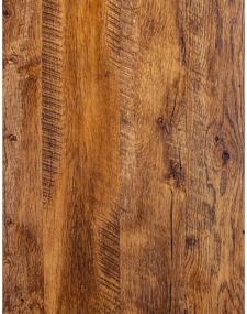 img 4 attached to 🌳 Erfoni Wood Wallpaper Peel and Stick Rustic Wood Grain Contact Paper 17.7" x 78.7" - Distressed Wood Self Adhesive Paper, Brown Wood Plank Removable Countertop Vinyl