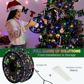 img 1 attached to Marchpower 1000 LED Christmas Tree Lights: Waterproof Twinkle String Lights 🎄 with 8 Modes and Memory Function for Indoor and Outdoor Xmas Decorations