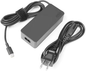 img 1 attached to 🔌 65w USB-C AC Adapter for Lenovo ThinkPad T480 T480s T490 T490s T495 T495s T580 T590 E480 E490 E490s E495 E580 E590 E595 X1 Carbon X395 - 2 Prong